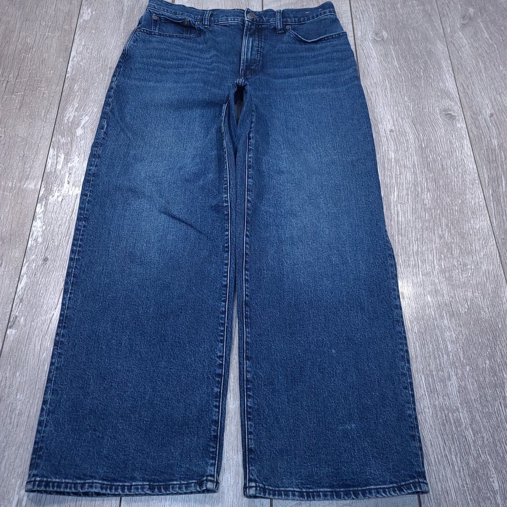 Madewell The Perfect Vintage Wide Leg Jean Womens 30 Blue Dark Wash Denim